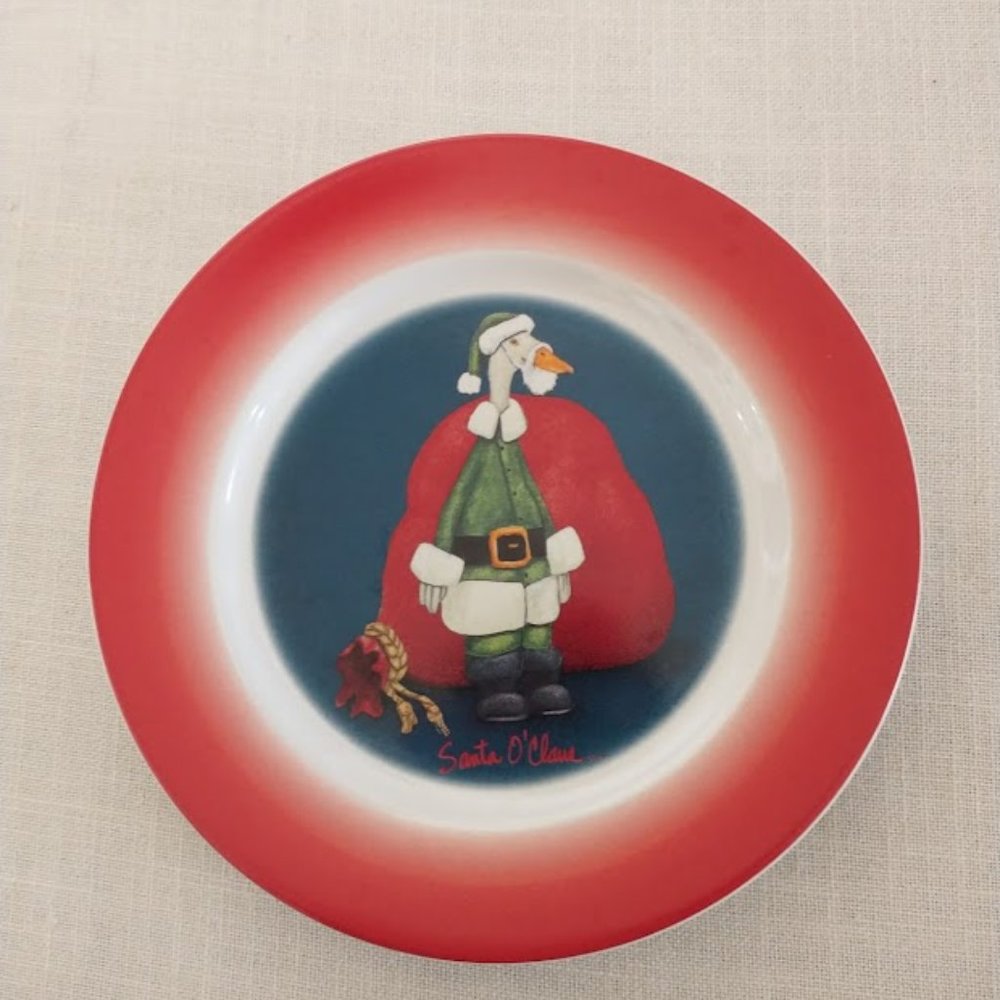 Christmas Plate 1998 “Will Bullas” Santa O'Claus...